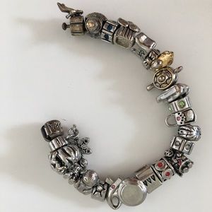 Pandora charm bracelet with charms